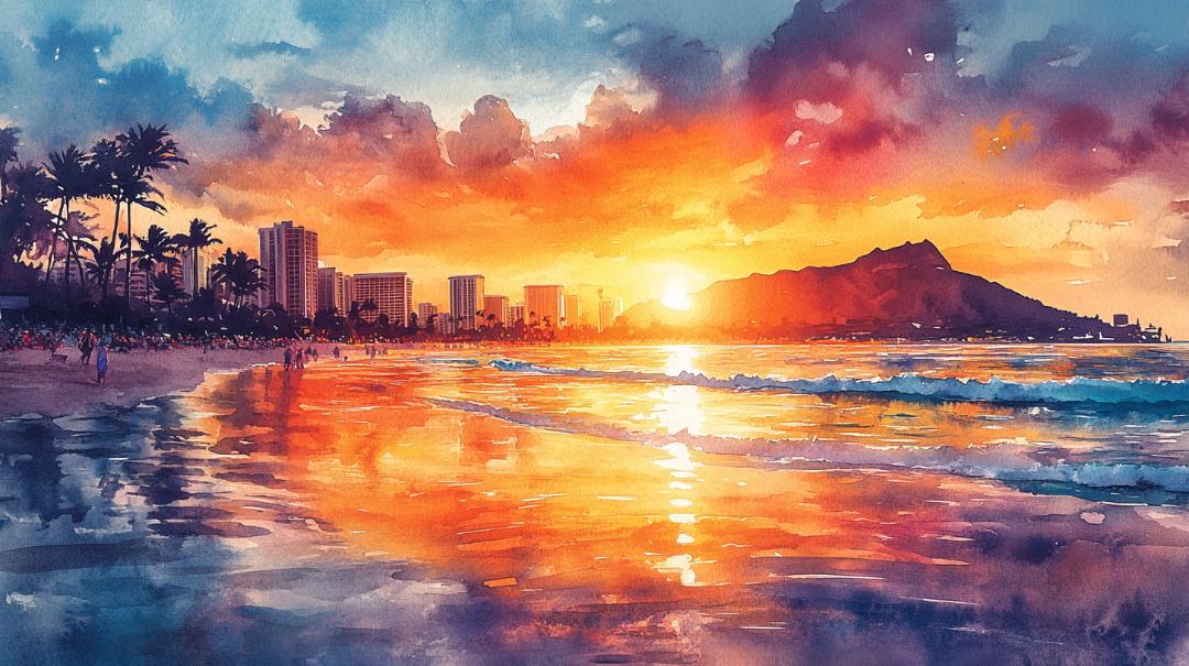 Oahu's Charm on Waikiki Beach