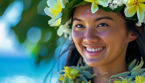 Hula dance stage makeup