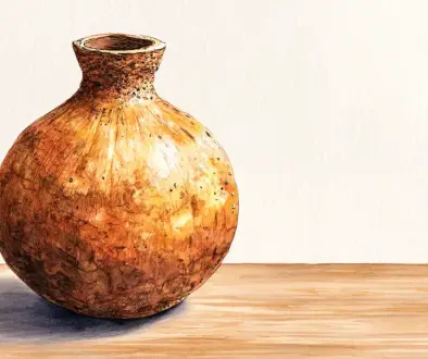 フラで使われる伝統楽器イプ（ʻIpu）。ひょうたんを乾燥させて作られた丸い胴体と細い首を持つハワイの打楽器。