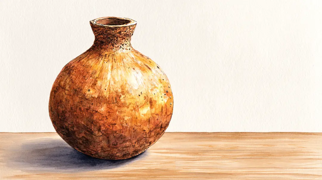 フラで使われる伝統楽器イプ（ʻIpu）。ひょうたんを乾燥させて作られた丸い胴体と細い首を持つハワイの打楽器。