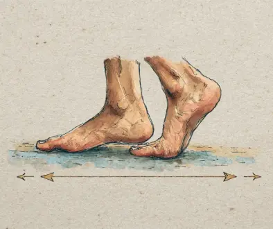 砂浜に立つ素足と波跡が伝えるハワイの海辺とフラの空気