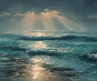 ハワイ神話の海の神カナロアを感じさせる穏やかな海の風景